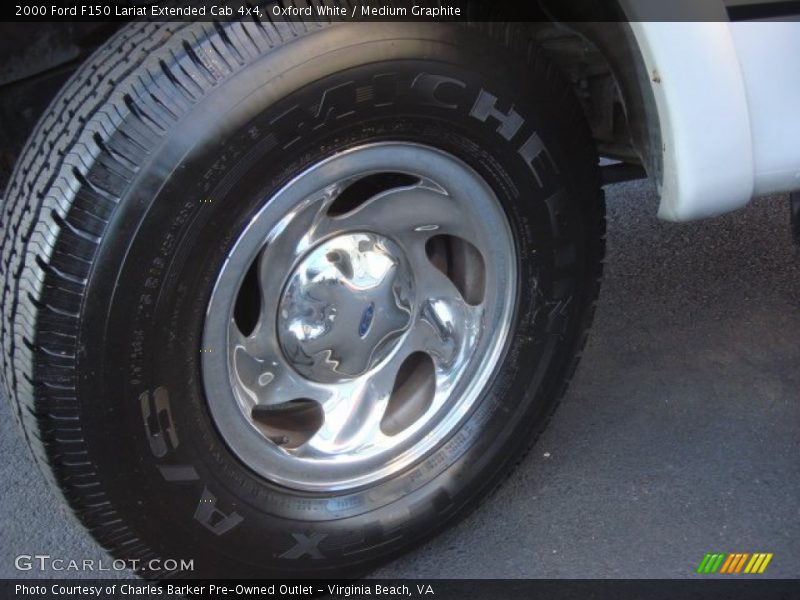 Oxford White / Medium Graphite 2000 Ford F150 Lariat Extended Cab 4x4