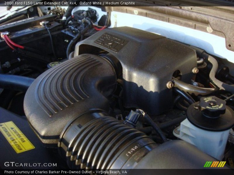 Oxford White / Medium Graphite 2000 Ford F150 Lariat Extended Cab 4x4