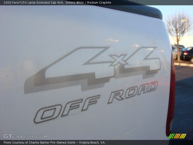 Oxford White / Medium Graphite 2000 Ford F150 Lariat Extended Cab 4x4