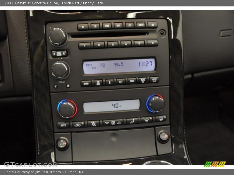 Controls of 2011 Corvette Coupe