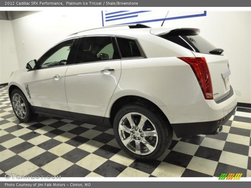 Platinum Ice Tricoat / Shale/Brownstone 2012 Cadillac SRX Performance