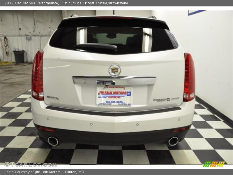 Platinum Ice Tricoat / Shale/Brownstone 2012 Cadillac SRX Performance