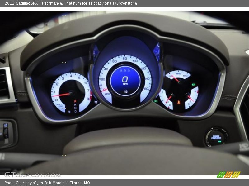 Platinum Ice Tricoat / Shale/Brownstone 2012 Cadillac SRX Performance
