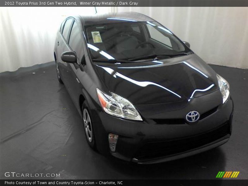 Winter Gray Metallic / Dark Gray 2012 Toyota Prius 3rd Gen Two Hybrid