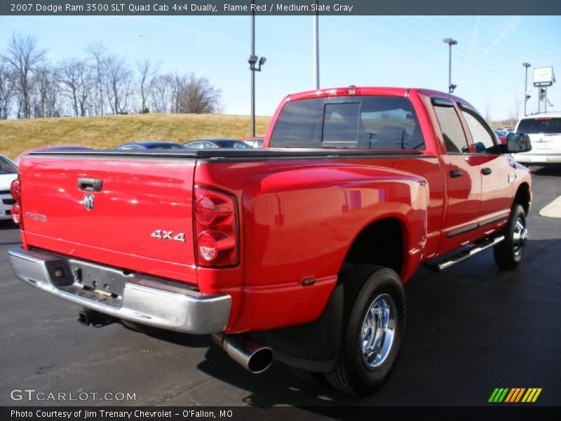 Flame Red / Medium Slate Gray 2007 Dodge Ram 3500 SLT Quad Cab 4x4 Dually
