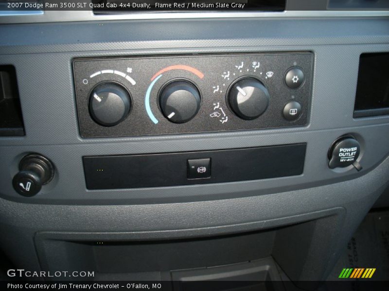 Flame Red / Medium Slate Gray 2007 Dodge Ram 3500 SLT Quad Cab 4x4 Dually