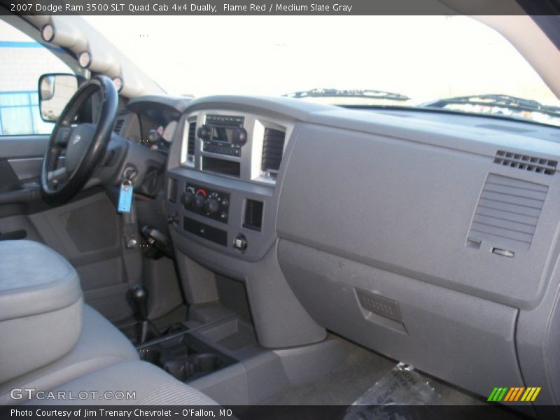 Flame Red / Medium Slate Gray 2007 Dodge Ram 3500 SLT Quad Cab 4x4 Dually
