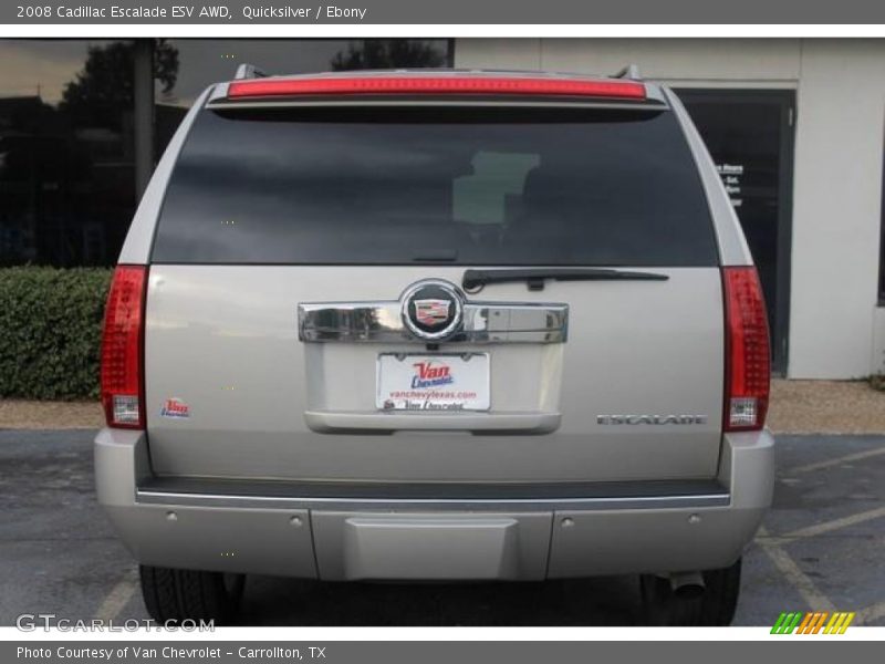 Quicksilver / Ebony 2008 Cadillac Escalade ESV AWD