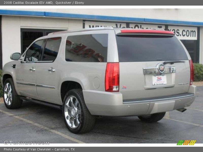 Quicksilver / Ebony 2008 Cadillac Escalade ESV AWD