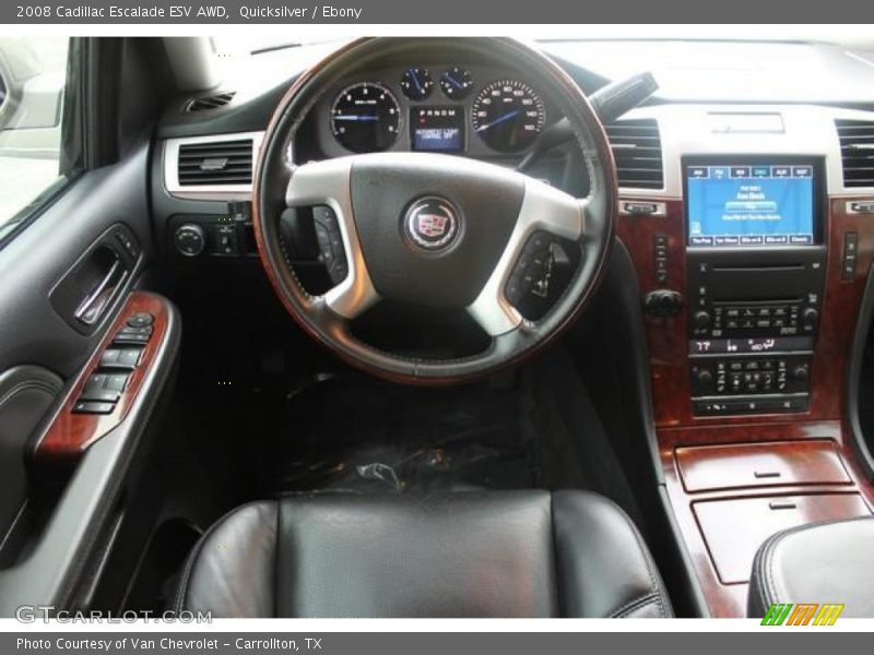 Quicksilver / Ebony 2008 Cadillac Escalade ESV AWD