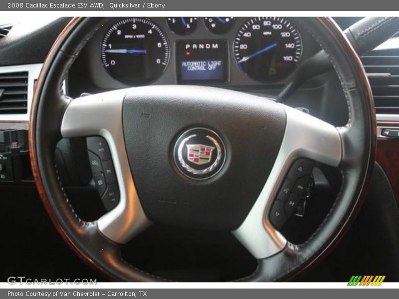 Quicksilver / Ebony 2008 Cadillac Escalade ESV AWD