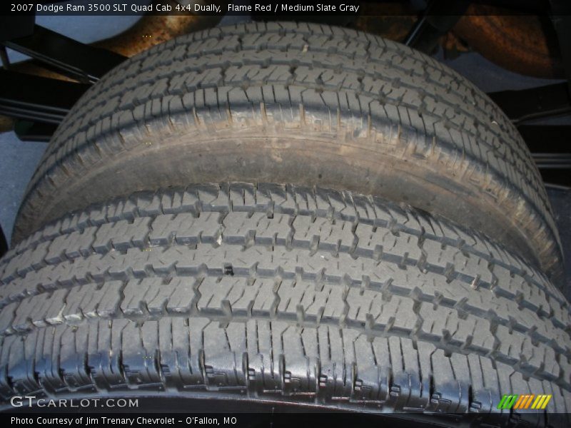 Flame Red / Medium Slate Gray 2007 Dodge Ram 3500 SLT Quad Cab 4x4 Dually