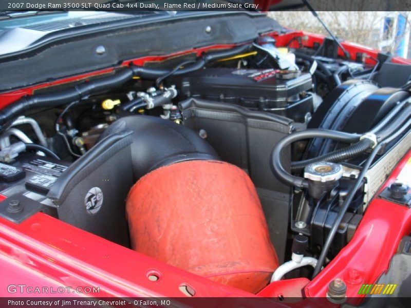 Flame Red / Medium Slate Gray 2007 Dodge Ram 3500 SLT Quad Cab 4x4 Dually