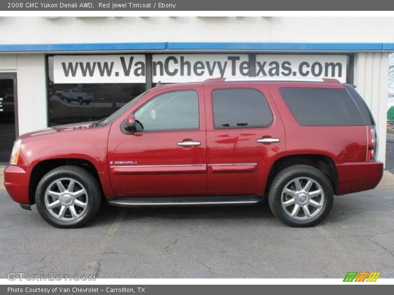 Red Jewel Tintcoat / Ebony 2008 GMC Yukon Denali AWD