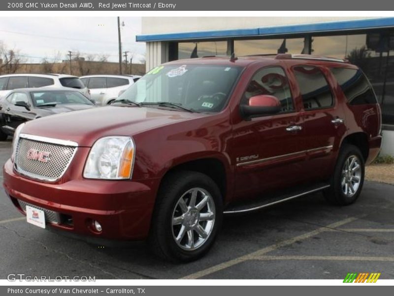 Red Jewel Tintcoat / Ebony 2008 GMC Yukon Denali AWD