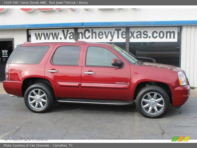 Red Jewel Tintcoat / Ebony 2008 GMC Yukon Denali AWD