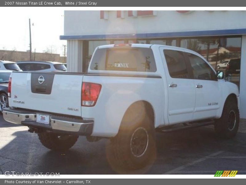 White / Steel Gray 2007 Nissan Titan LE Crew Cab