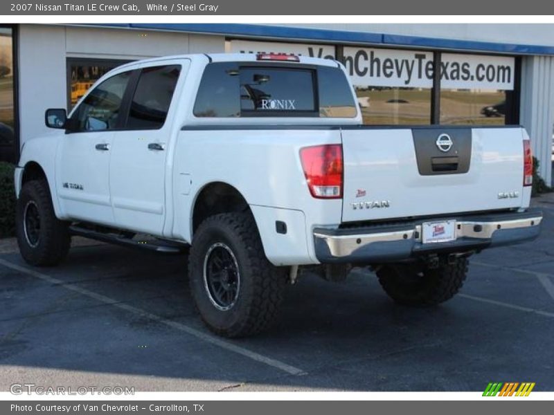 White / Steel Gray 2007 Nissan Titan LE Crew Cab
