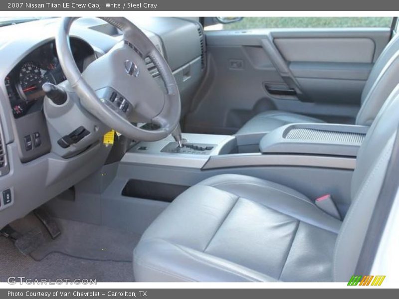 White / Steel Gray 2007 Nissan Titan LE Crew Cab