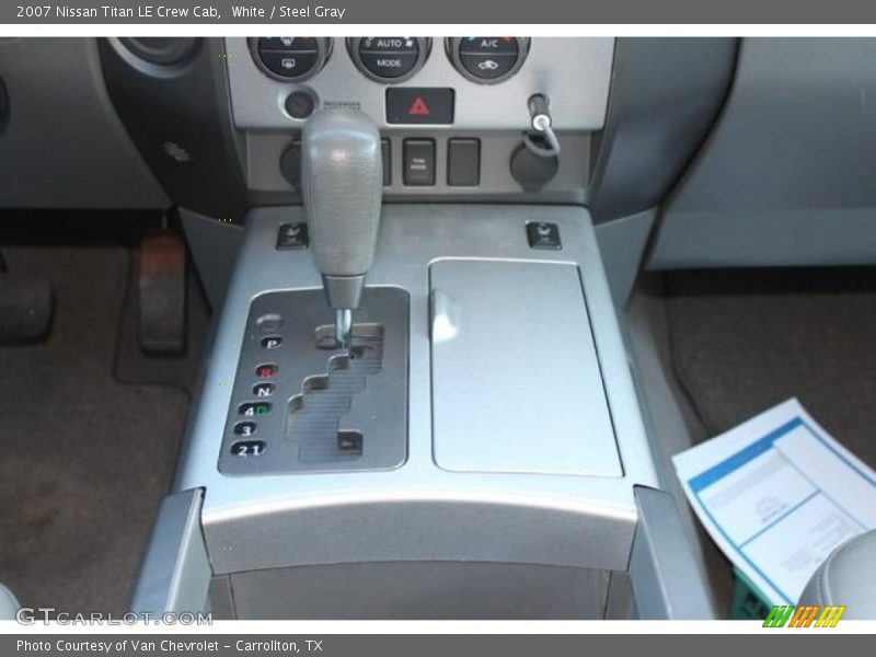 White / Steel Gray 2007 Nissan Titan LE Crew Cab