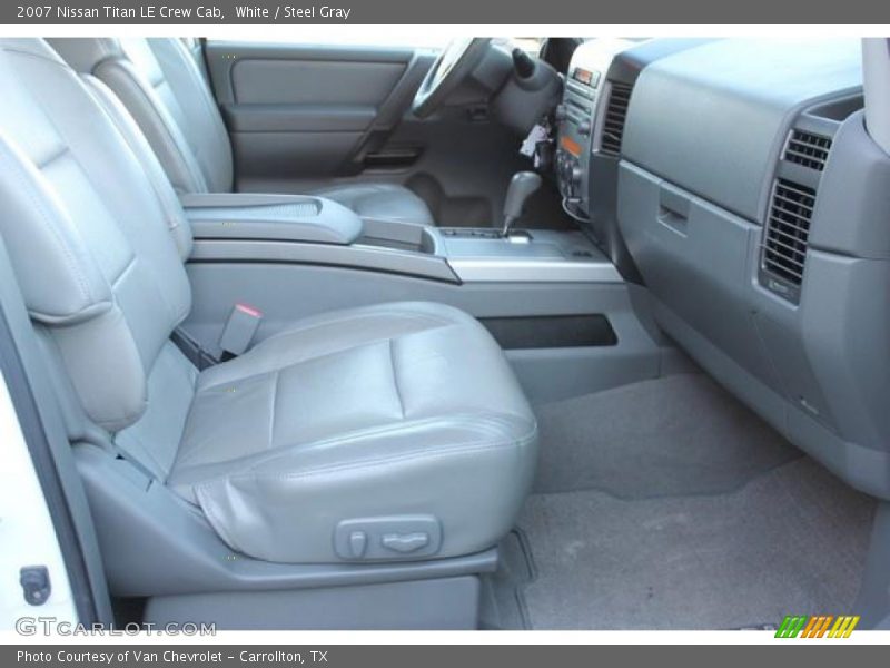 White / Steel Gray 2007 Nissan Titan LE Crew Cab