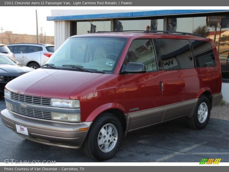 Light Carmine Red Metallic / Pewter 2001 Chevrolet Astro LS Passenger Van