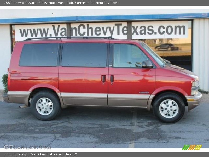 Light Carmine Red Metallic / Pewter 2001 Chevrolet Astro LS Passenger Van