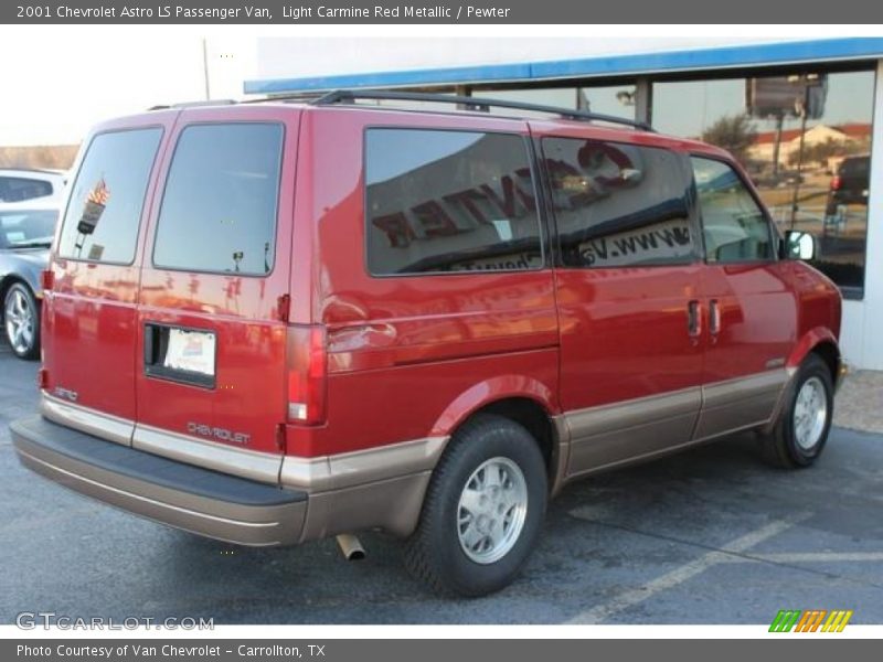 Light Carmine Red Metallic / Pewter 2001 Chevrolet Astro LS Passenger Van