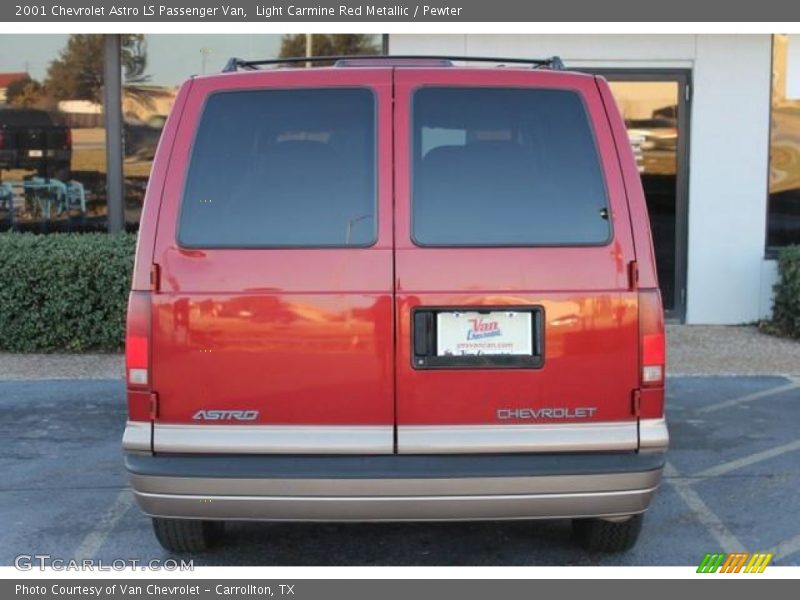 Light Carmine Red Metallic / Pewter 2001 Chevrolet Astro LS Passenger Van