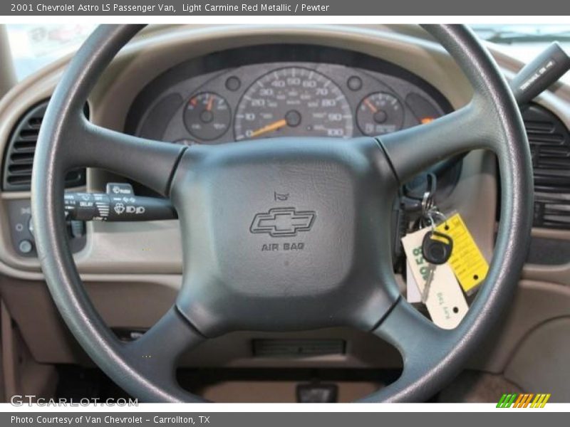 Light Carmine Red Metallic / Pewter 2001 Chevrolet Astro LS Passenger Van