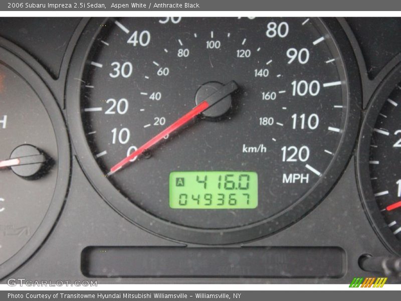 Aspen White / Anthracite Black 2006 Subaru Impreza 2.5i Sedan