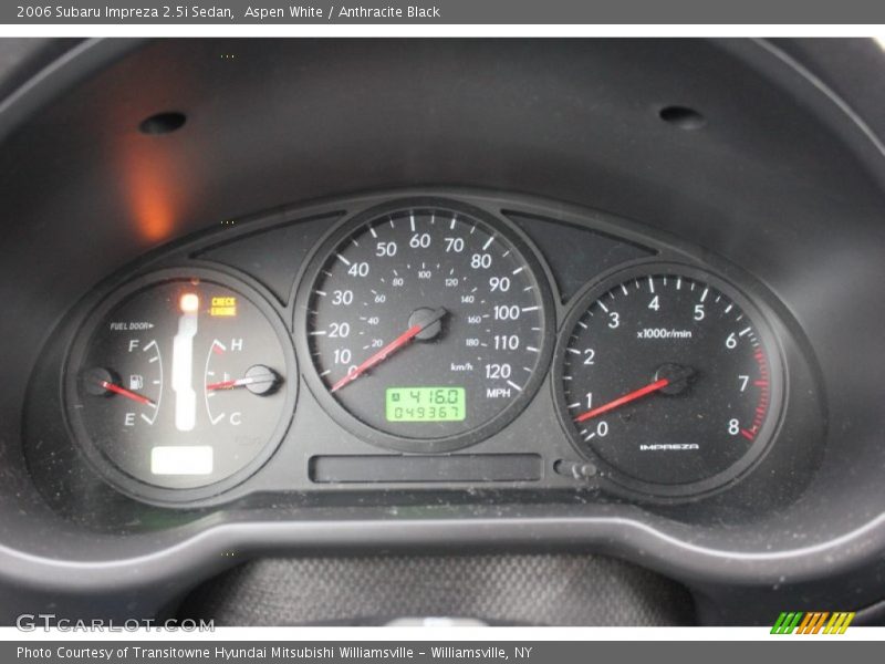 Aspen White / Anthracite Black 2006 Subaru Impreza 2.5i Sedan