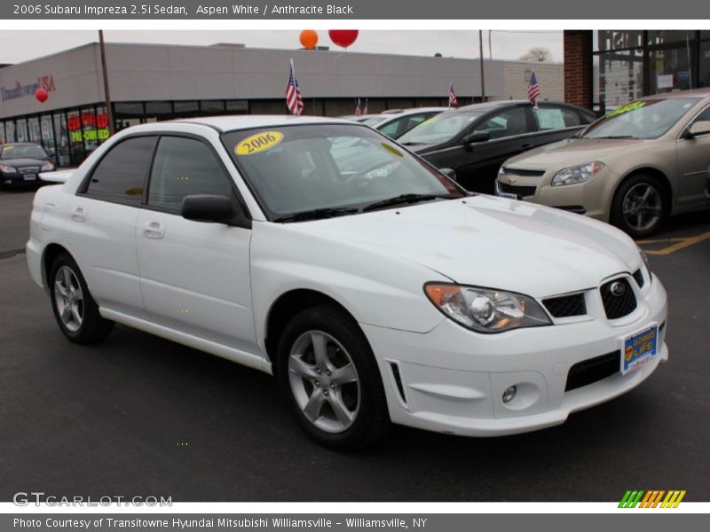 Aspen White / Anthracite Black 2006 Subaru Impreza 2.5i Sedan