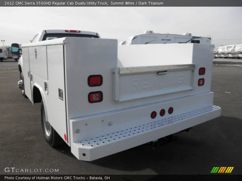 Summit White / Dark Titanium 2012 GMC Sierra 3500HD Regular Cab Dually Utility Truck
