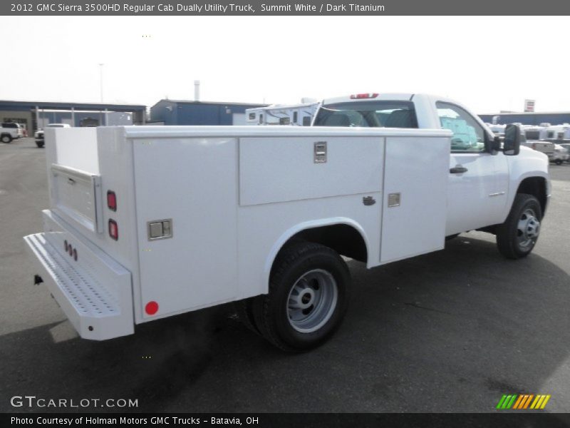 Summit White / Dark Titanium 2012 GMC Sierra 3500HD Regular Cab Dually Utility Truck