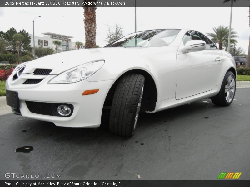 Arctic White / Black/Ash 2009 Mercedes-Benz SLK 350 Roadster