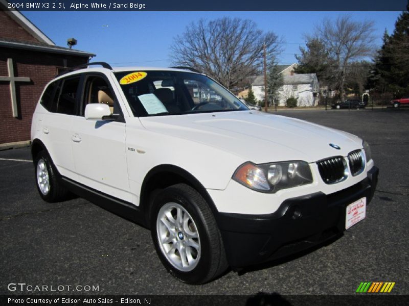 Alpine White / Sand Beige 2004 BMW X3 2.5i