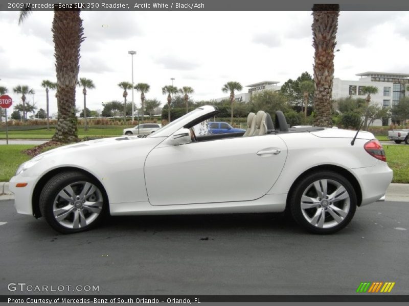 Arctic White / Black/Ash 2009 Mercedes-Benz SLK 350 Roadster