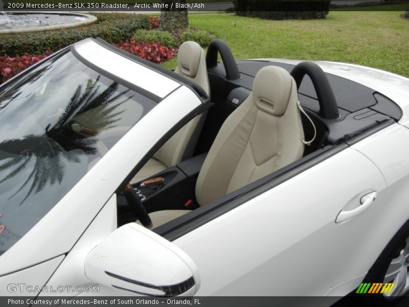 Arctic White / Black/Ash 2009 Mercedes-Benz SLK 350 Roadster