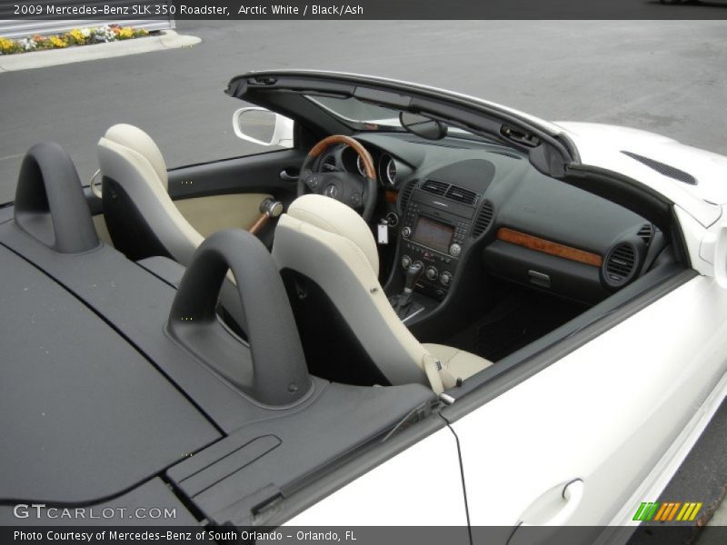 Arctic White / Black/Ash 2009 Mercedes-Benz SLK 350 Roadster