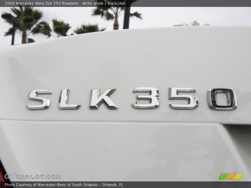 Arctic White / Black/Ash 2009 Mercedes-Benz SLK 350 Roadster