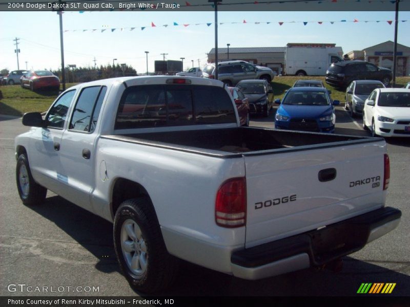 Bright White / Taupe 2004 Dodge Dakota SLT Quad Cab