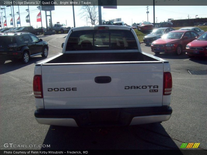 Bright White / Taupe 2004 Dodge Dakota SLT Quad Cab