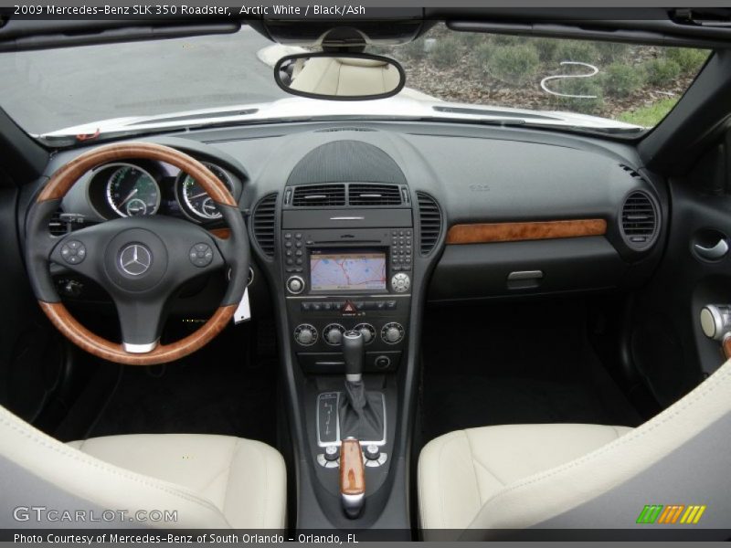 Arctic White / Black/Ash 2009 Mercedes-Benz SLK 350 Roadster