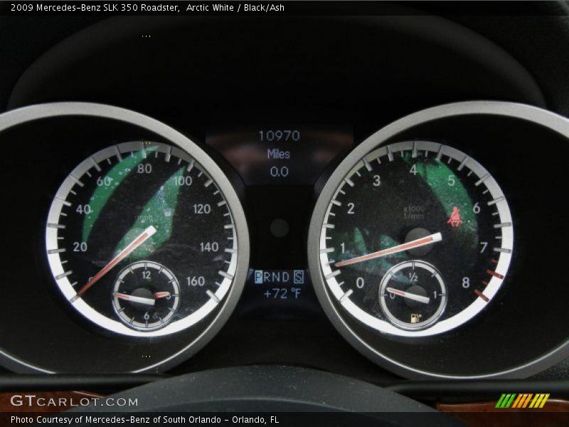 Arctic White / Black/Ash 2009 Mercedes-Benz SLK 350 Roadster
