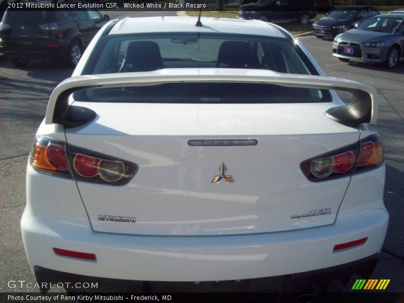 Wicked White / Black Recaro 2012 Mitsubishi Lancer Evolution GSR