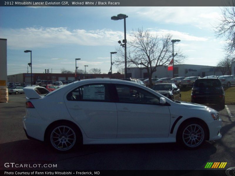 Wicked White / Black Recaro 2012 Mitsubishi Lancer Evolution GSR