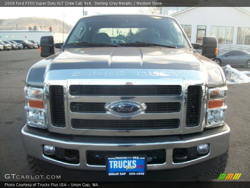 Sterling Grey Metallic / Medium Stone 2009 Ford F350 Super Duty XLT Crew Cab 4x4