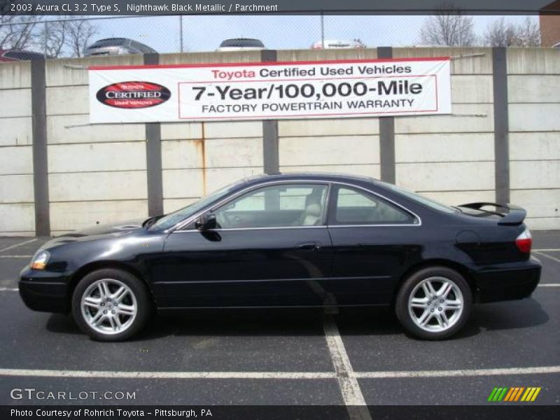 Nighthawk Black Metallic / Parchment 2003 Acura CL 3.2 Type S