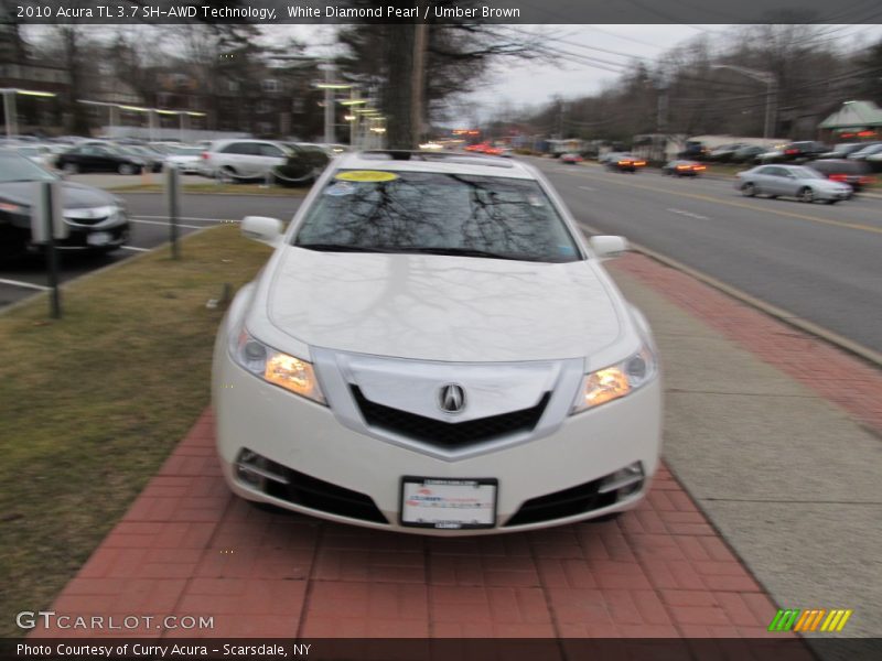 White Diamond Pearl / Umber Brown 2010 Acura TL 3.7 SH-AWD Technology